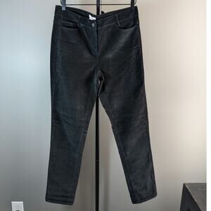 NWT J. Jill Black Corduroy Pants Size 10 Tall  Straight Leg